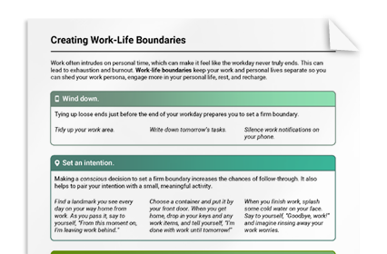 Creating Work-Life Boundaries
