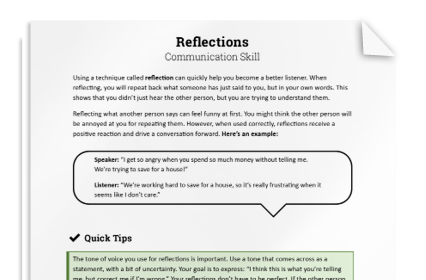 Reflections: Communication Skill