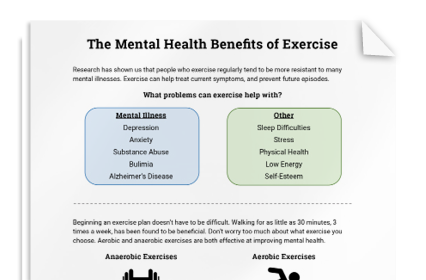 Mental Health Benefits of Exercise