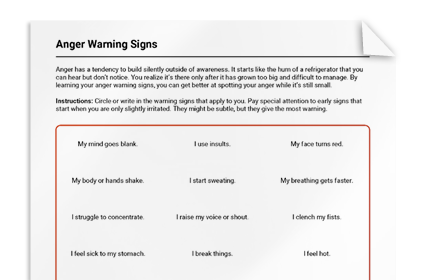 Anger Warning Signs