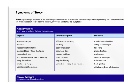 Symptoms of Stress