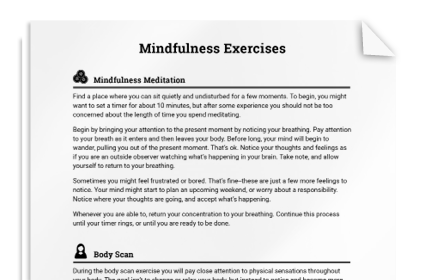 Mindfulness Exercises