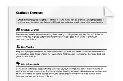 Gratitude Exercises
